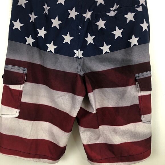 NWOT Size 29 Hawk Patriotic Board Shorts - Picture 12 of 13